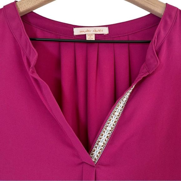 Under Skies from Anthropologie Long Sleeve V Neck Blouse Women’s Small - Picture 9 of 12